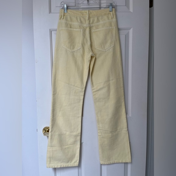 NWT ZARA Mid Rise Patch Pocket Yellow Jeans 2 - Picture 11 of 16